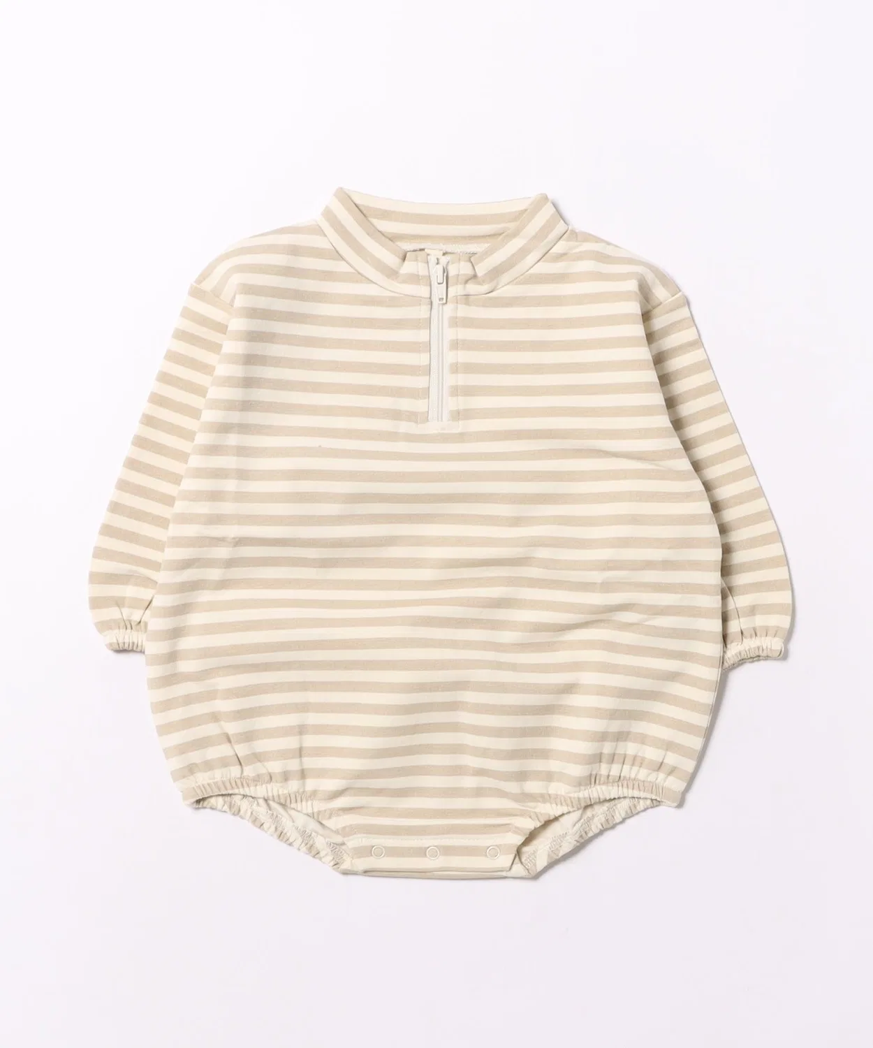 Детский длиннорукавный боди-комбинезон с принтом Bodhi Romper Quincy Mae, Sand Stripe