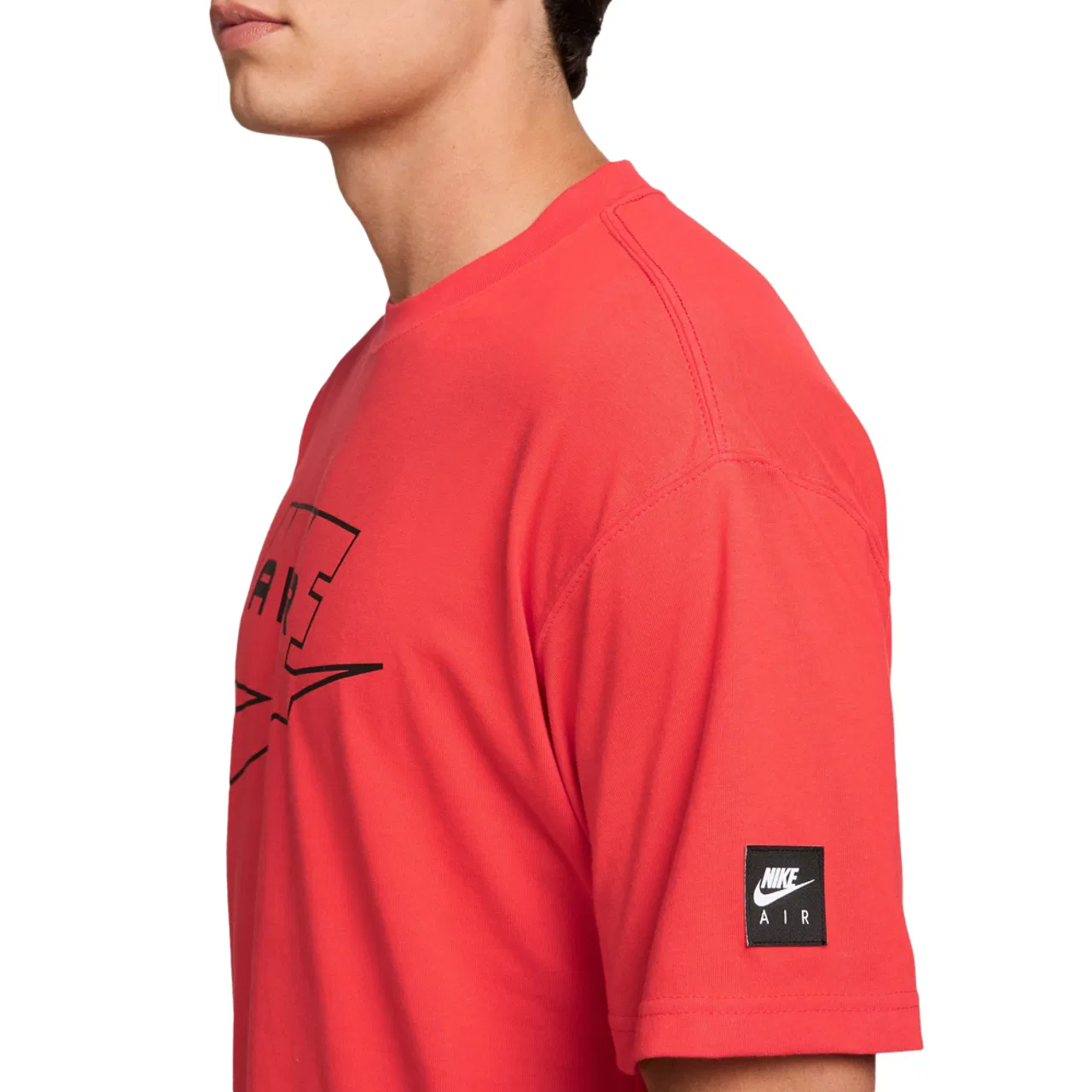 Футболка мужская Air Loose Nike, красный/черный — фото 3