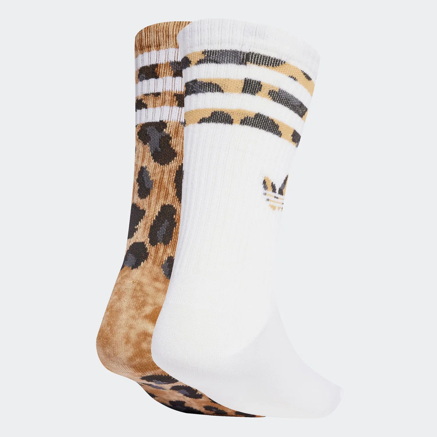 Мужские носки-гольфы с леопардовым принтом Adidas Originals, Bronze Strata/Black — фото 2