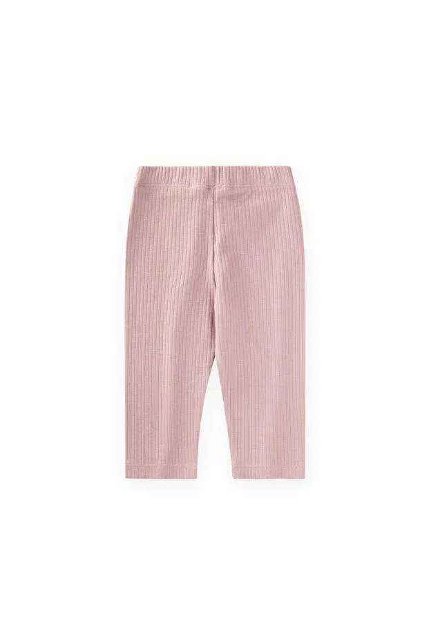 Детские леггинсы для девочек Ribbed leggings 0-5 years powder pink Cigit, Pudded Pink — фото 3