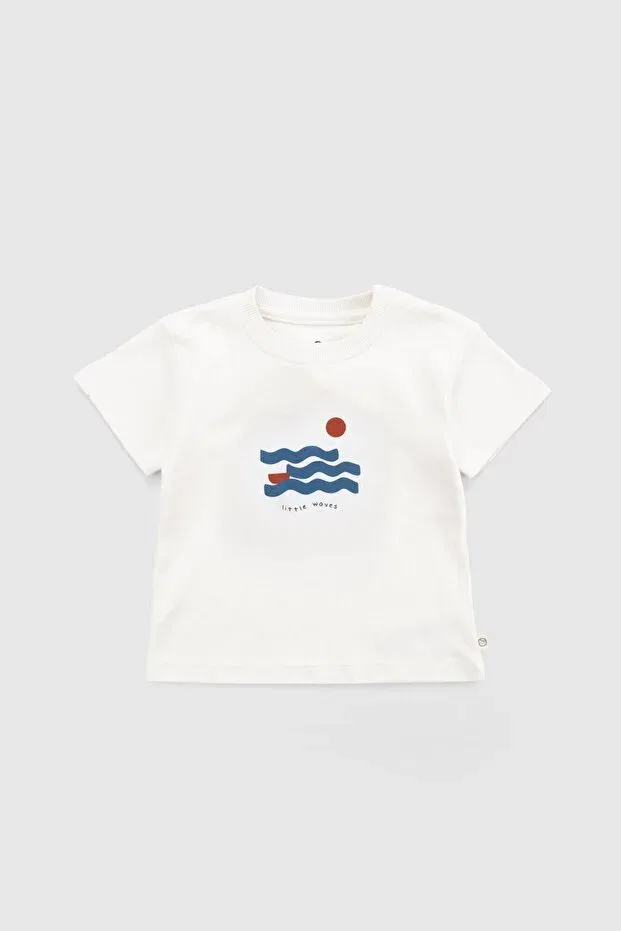 Детская футболка для мальчиков хлопковая Waves Little Gusto, Blue