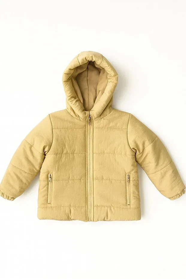 Детское пальто для девочек водонепроницаемое Basics Lesso Kids, Beige — фото 3