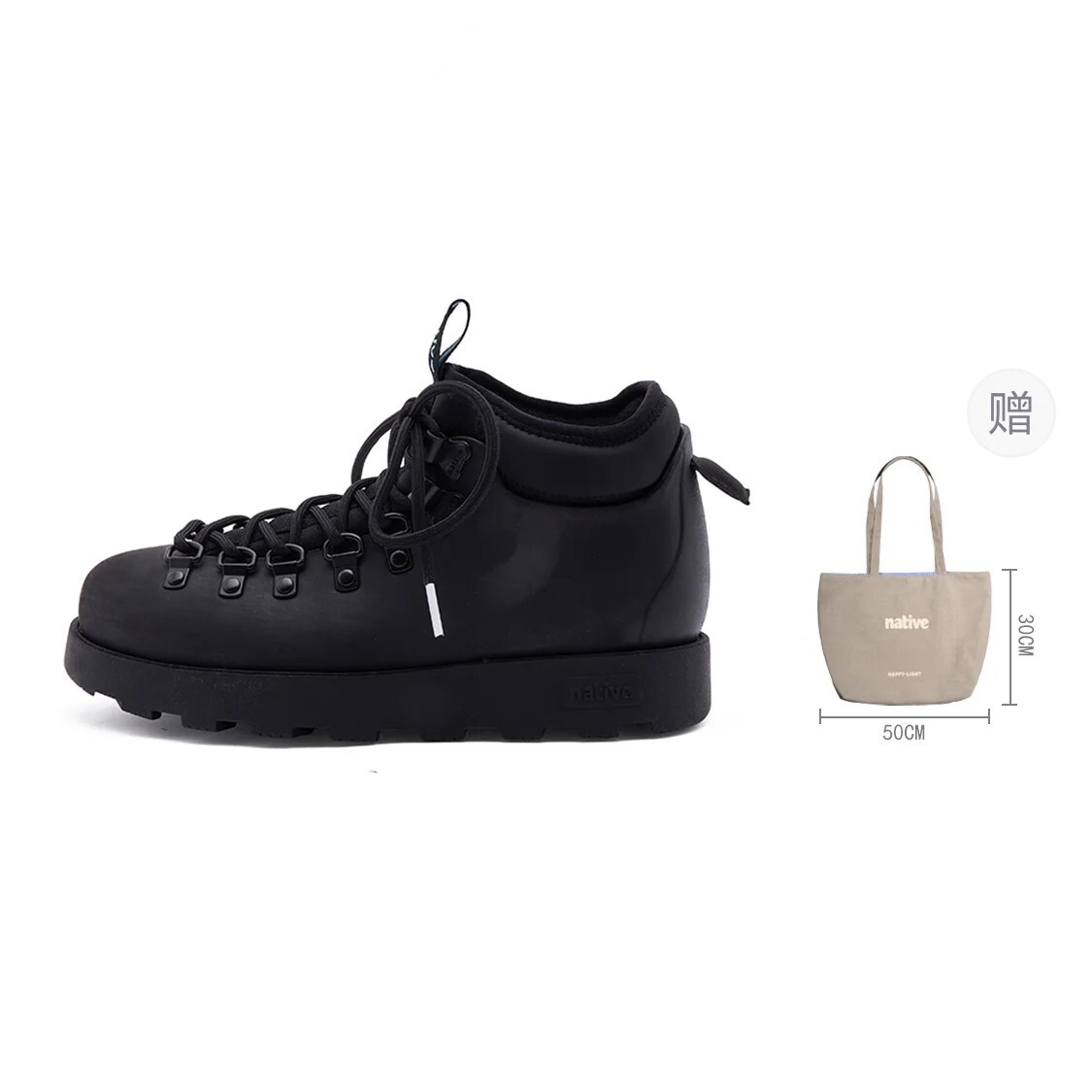 

Ботинки унисекс Native Shoes Fitzsimmons Martin, черный