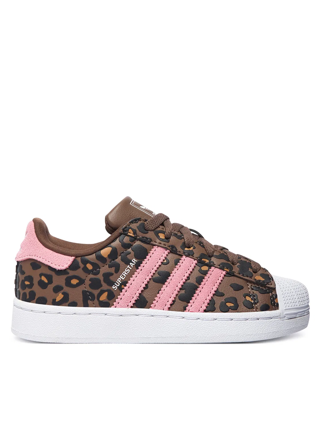 Кроссовки для девочки Superstar Adidas, коричневый