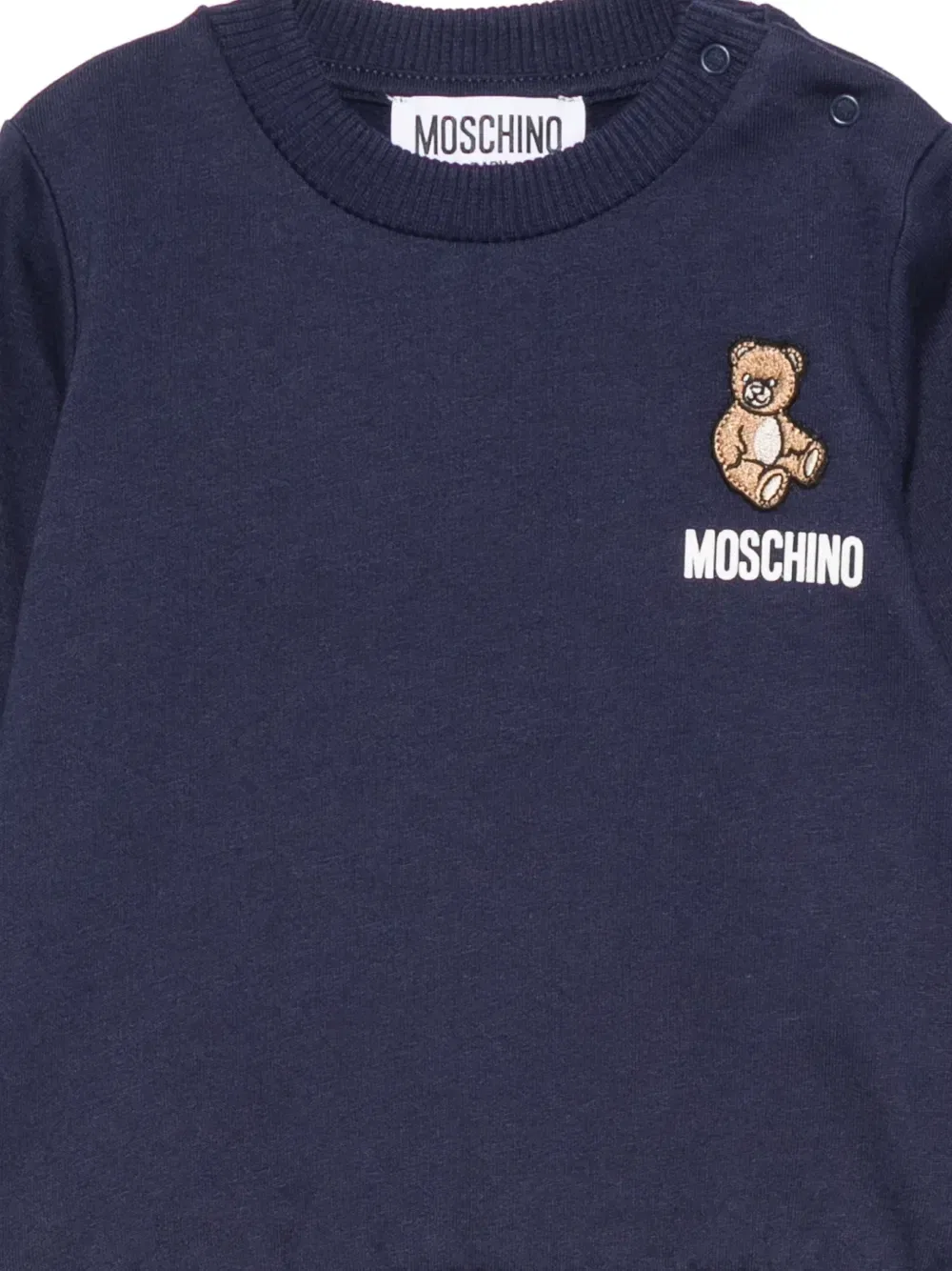 Свитшот с логотипом Moschino Kids, синий — фото 3