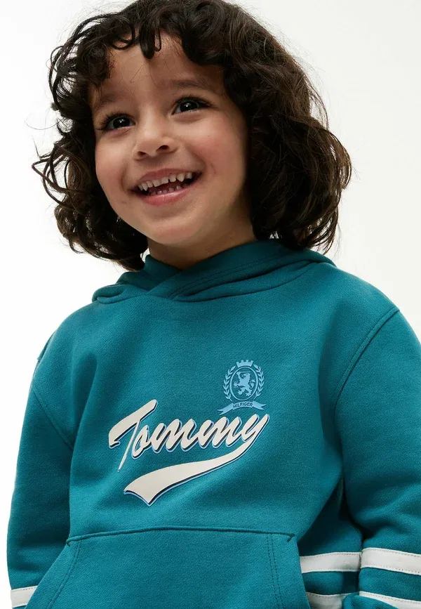 Худи с принтом Tommy Crest Graphic Hoodie Tommy Hilfiger, Platinum Teal, бирюзовый — фото 4