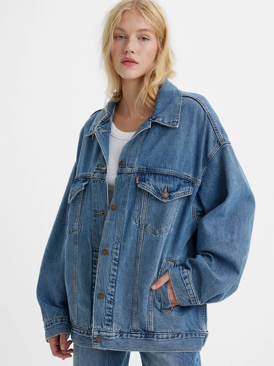 Куртка LEVI'S Between-Season Jacket 'Trucker Jacket' из синего денима — фото 3