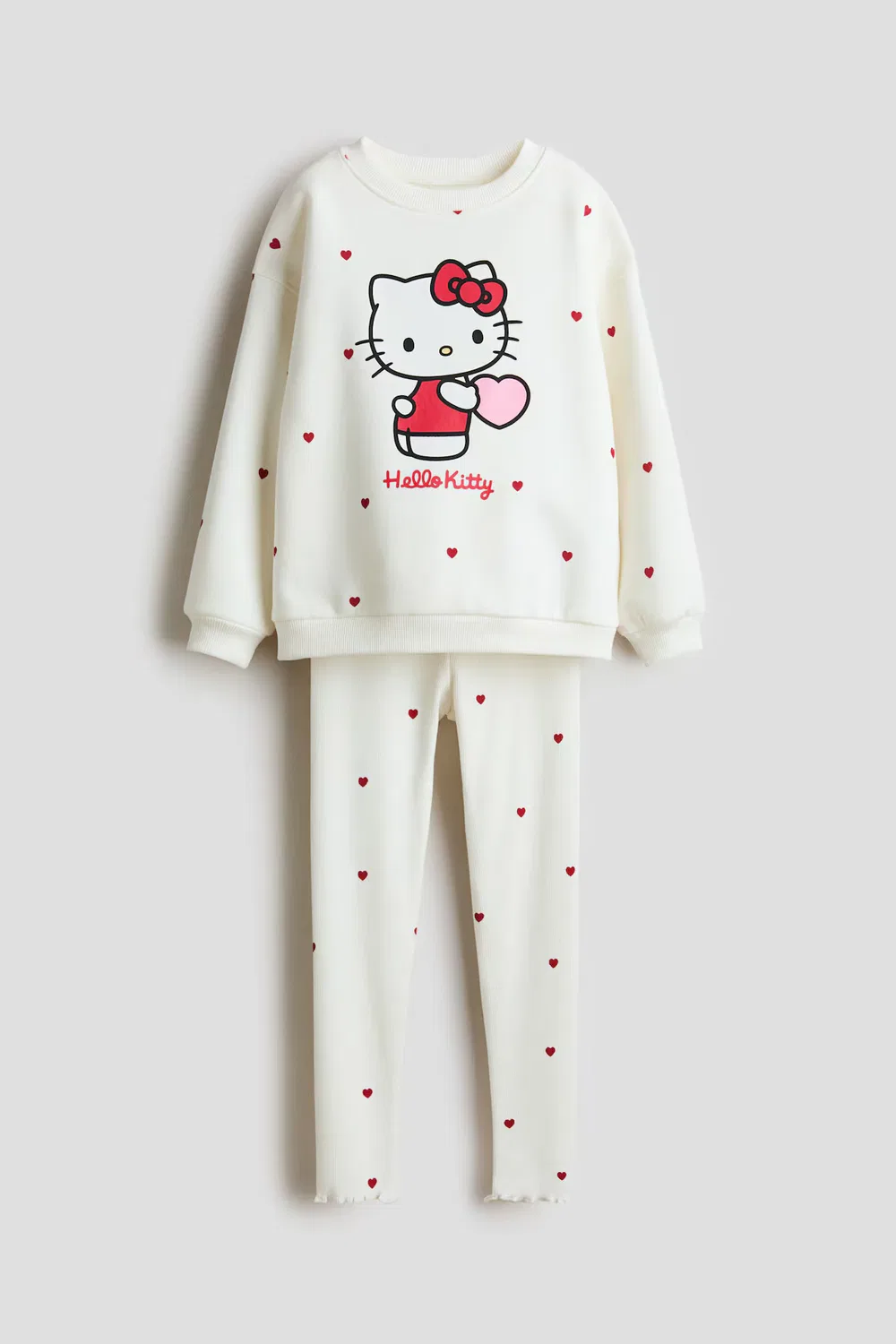 Комплект из двух предметов: рубашка и леггинсы H&M, Cremefarben/Hello Kitty