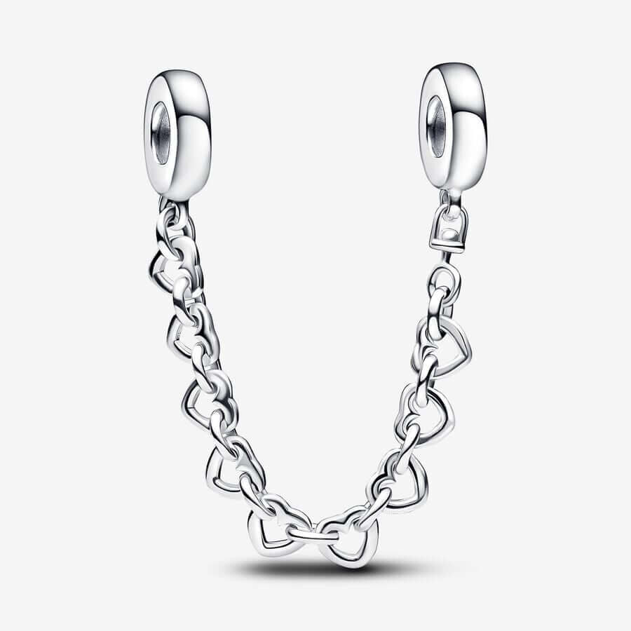 

Защитная цепочка Pandora Moments Linked Hearts, серебро