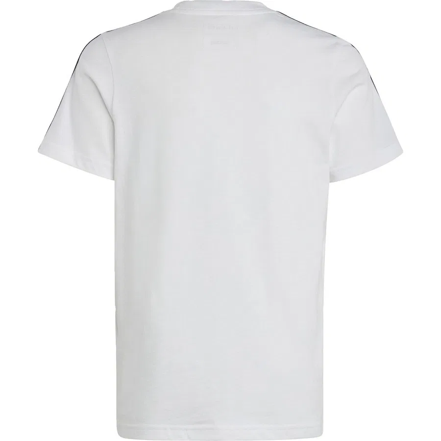 Футболка с длинным рукавом Essentials 3-Stripes Cotton Tee adidas, Бело-черный — фото 4