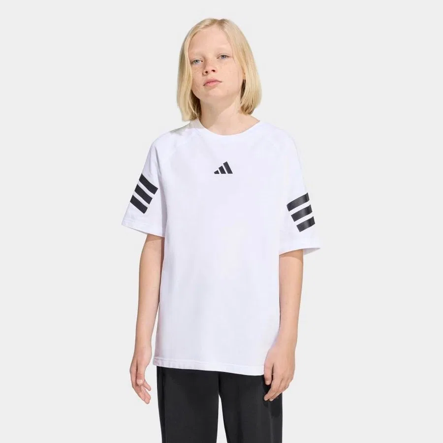 Детская футболка с коротким рукавом Adidas KC1965 J FI 3S TEE, Белый