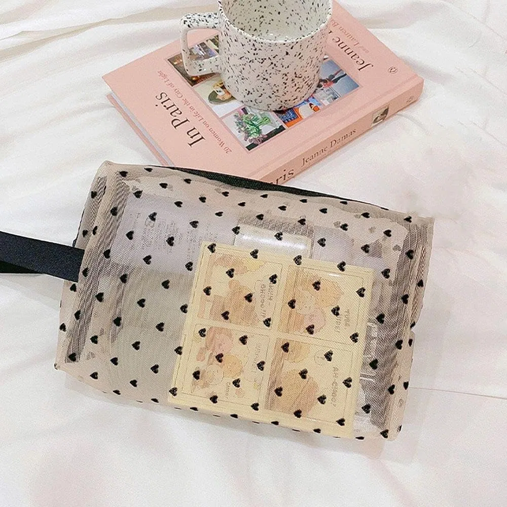 Косметичка Mesh Toiletry Bag, Generisch, 3 сумки, Beige — фото 4