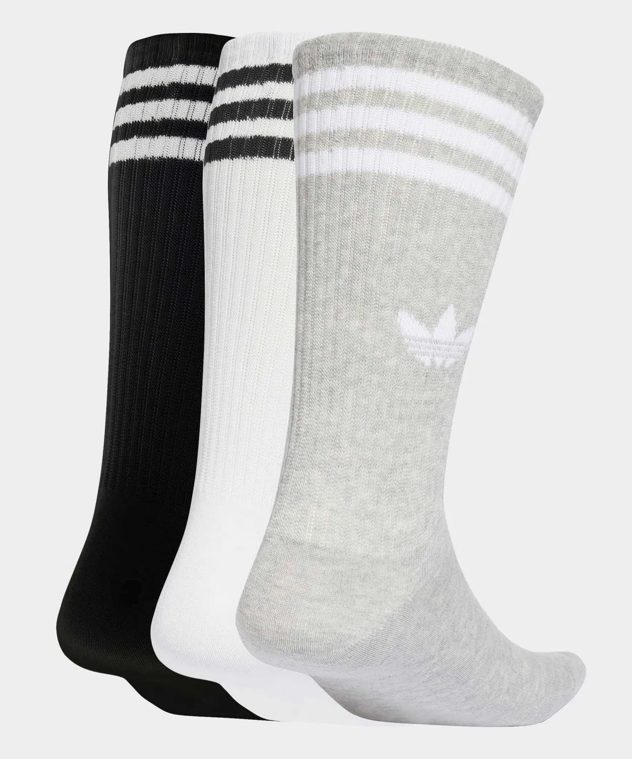 Мужские носки с высоким верхом, комплект из 3 пар Adidas, White/Grey — фото 2