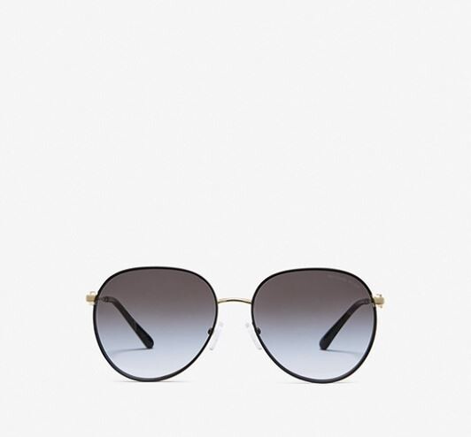 Солнцезащитные очки-авиаторы Michael Kors Empire Aviator, черный