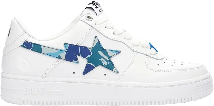 Кроссовки Wmns Bapesta ABC Camo - Blue 2022, белый