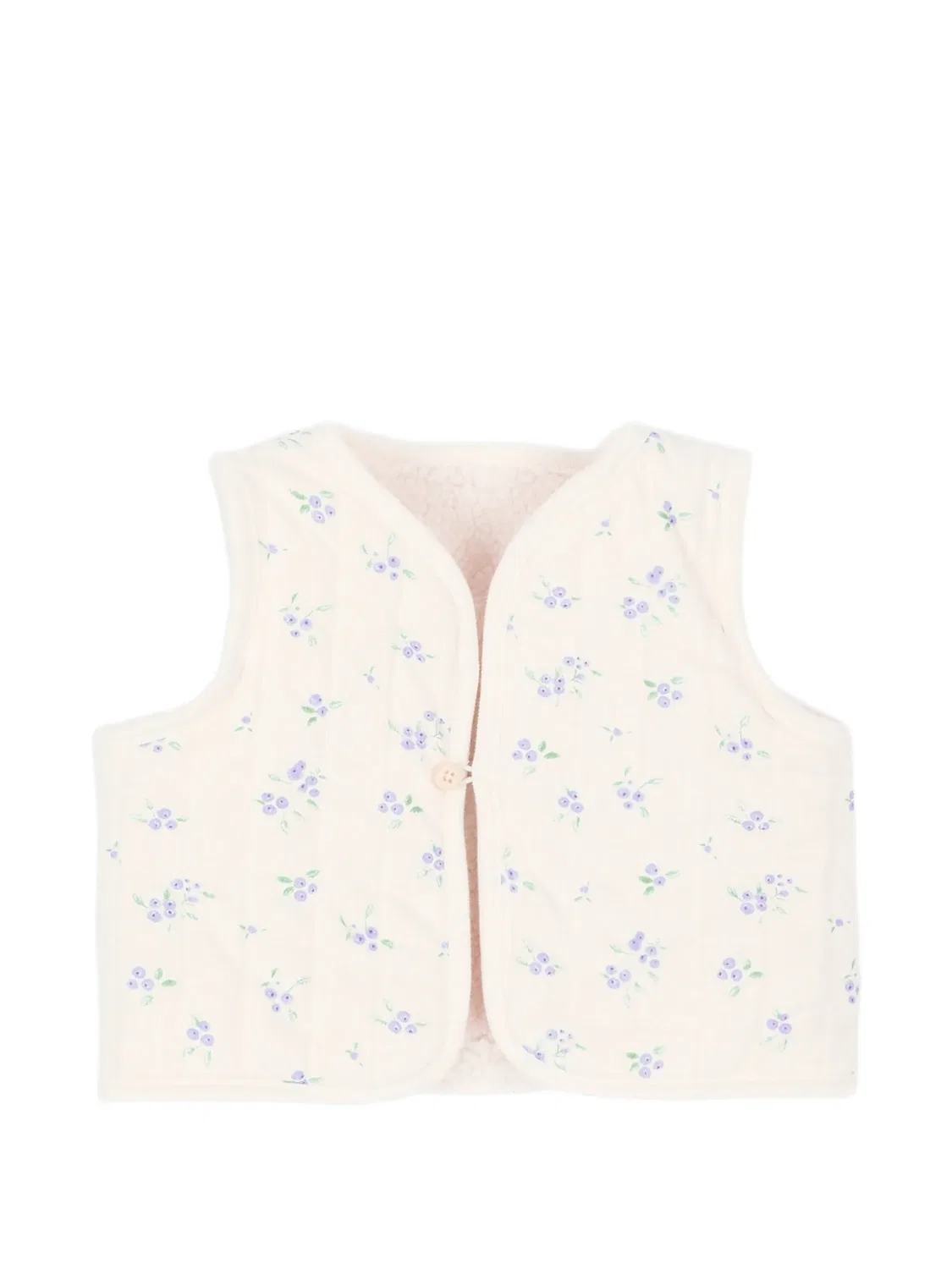 Двусторонний жилет с цветочным принтом Petit Bateau, нейтральные цвета — фото 3