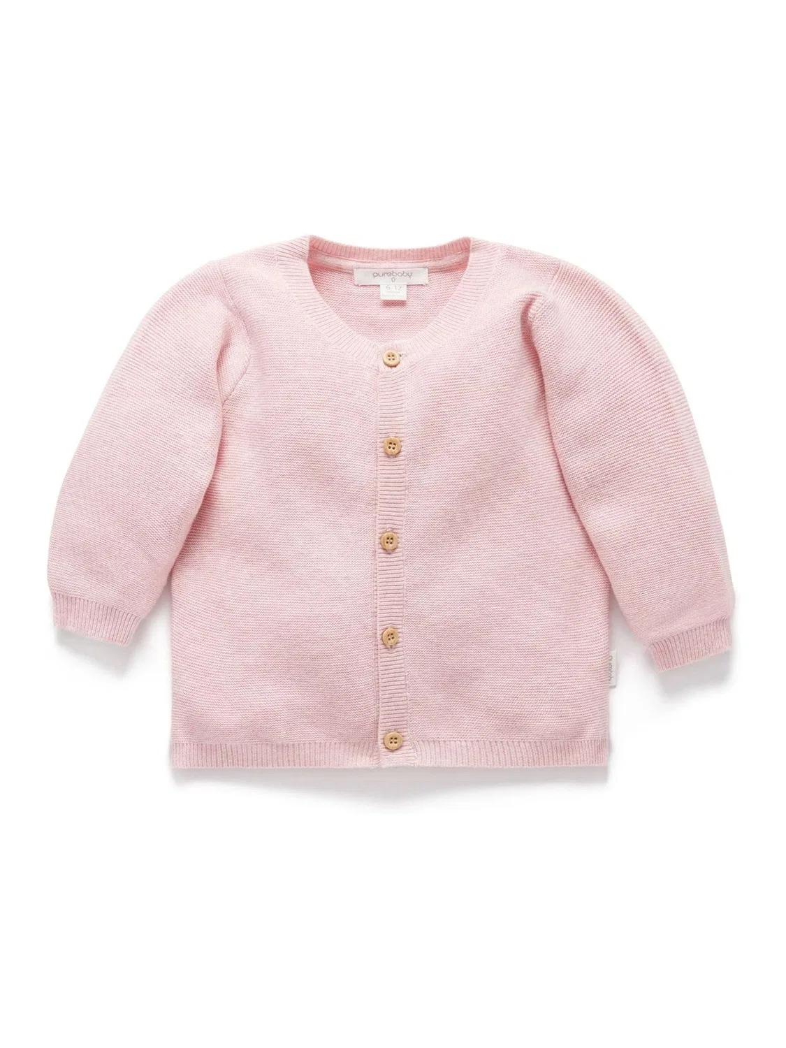 Кардиган вязаный текстурный Purebaby, розовый
