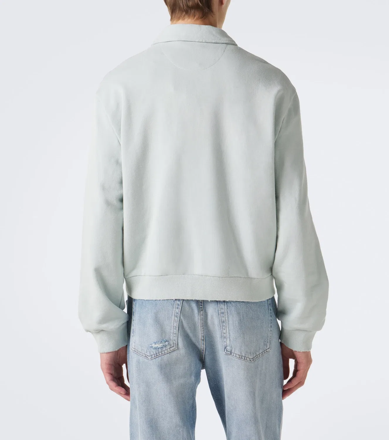 Худи на молнии с логотипом из смесового хлопка Acne Studios, зеленый — фото 4