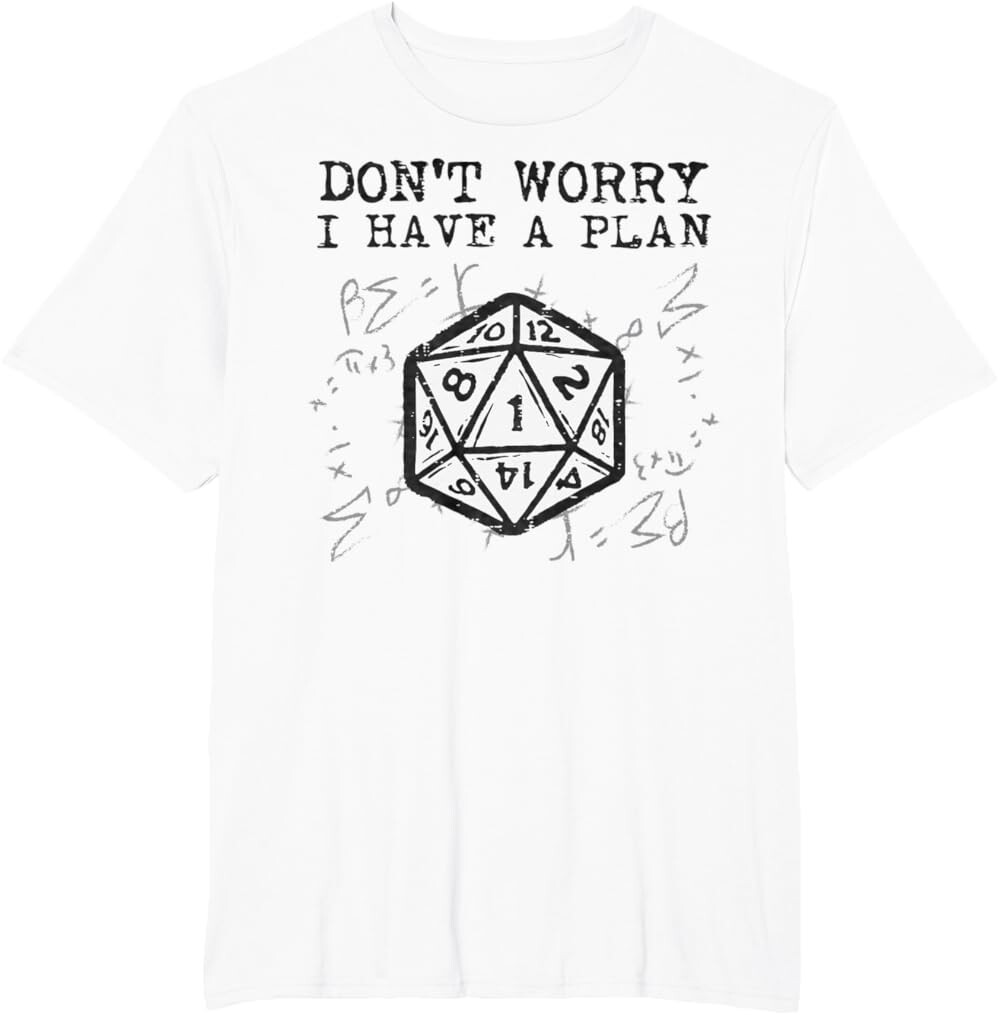 

Мужская футболка RPG Gamer Dont Worry I Have Plan, белый