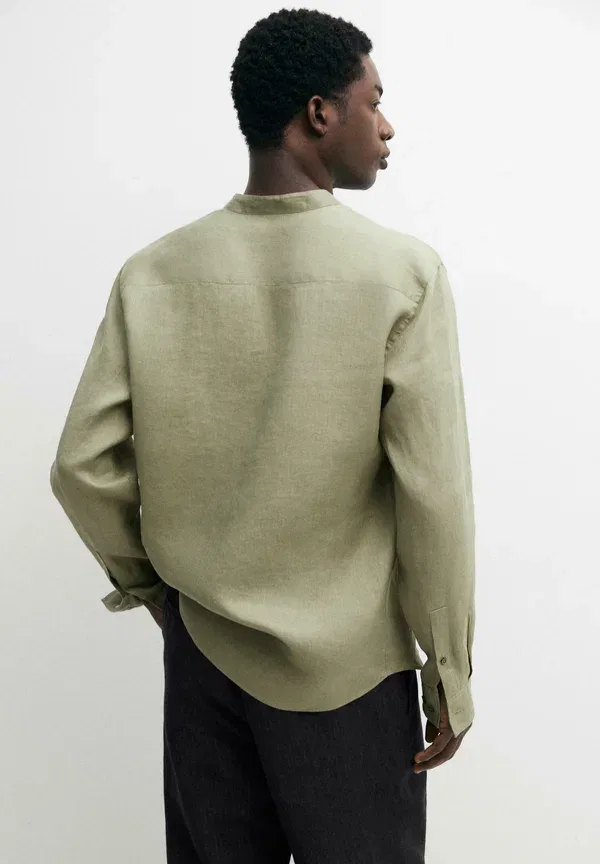Рубашка из льна Shirt Massimo Dutti, light green, светло-зеленый — фото 3