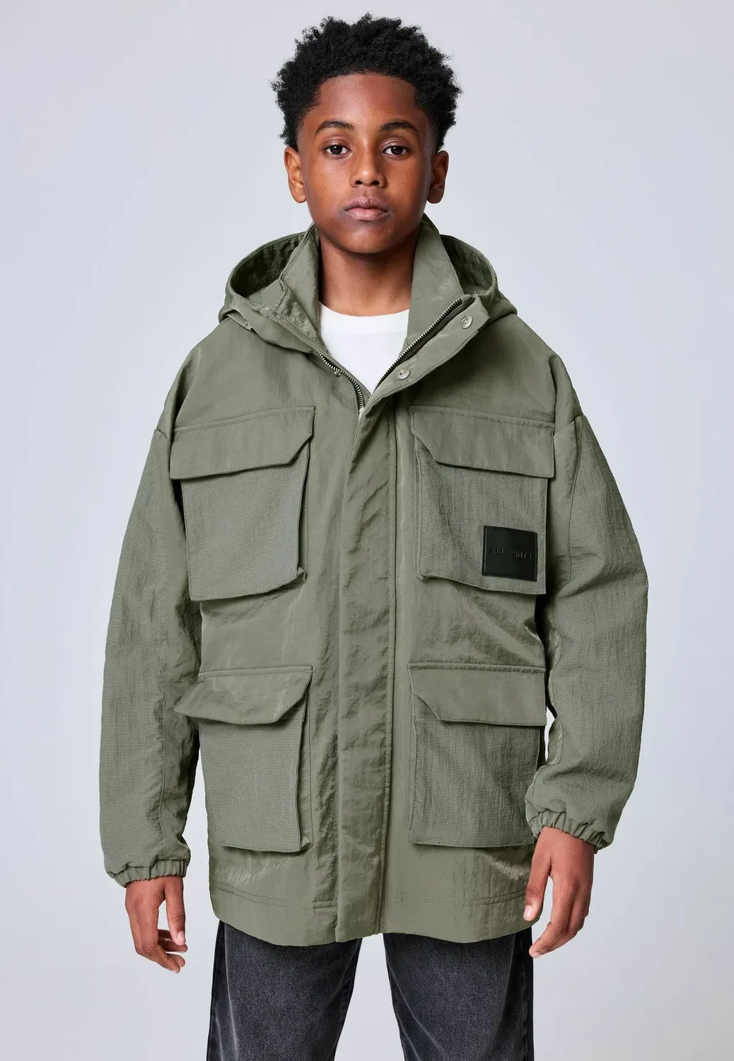 Удлиненное пальто с четырьмя карманами - зимнее пальто Smallsaints, Khaki Green
