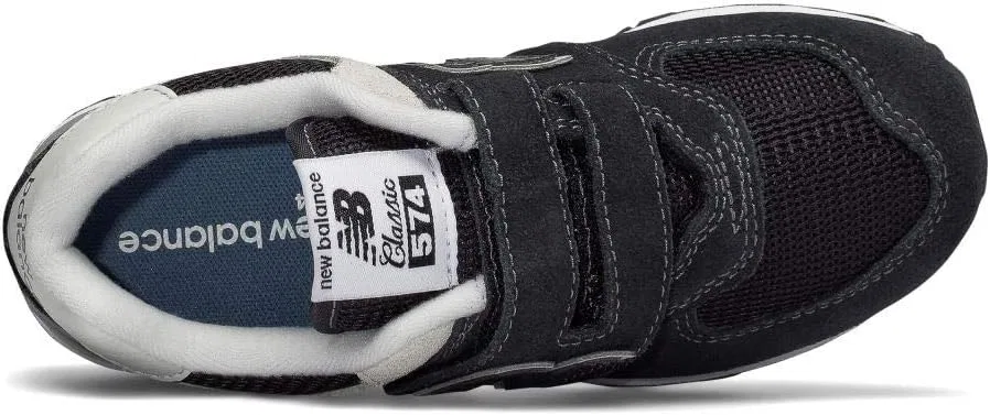 Детские кроссовки с липучкой Evergreen New Balance, Black/Grey — фото 4