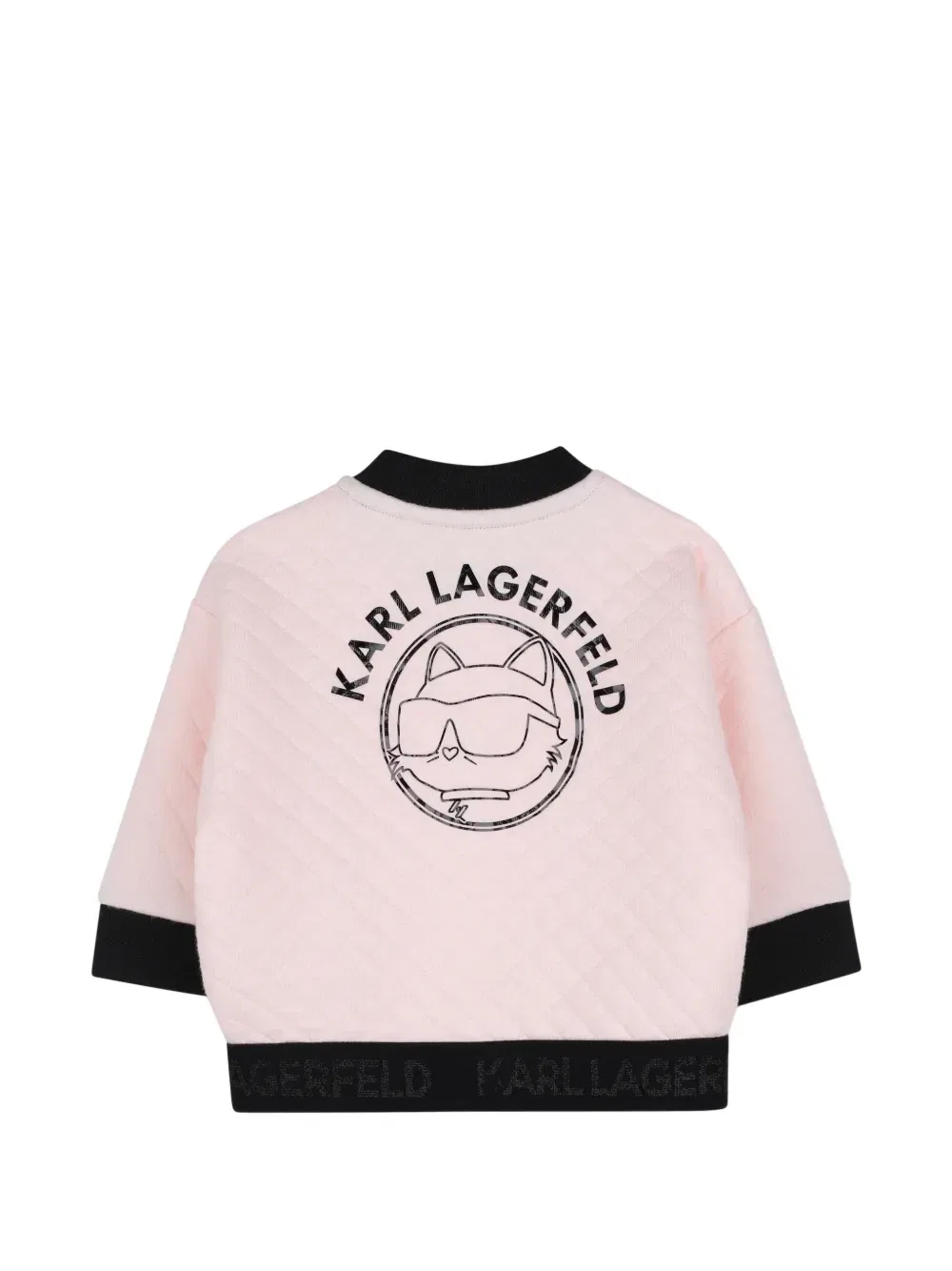 Спортивный костюм с логотипом Karl Lagerfeld Kids, розовый — фото 4