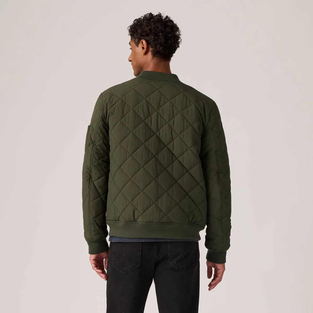 Стеганая куртка-бомбер Levi's, Olive - Green — фото 4