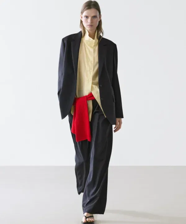 Брюки прямые из экстра тонкой шерсти, Massimo Dutti