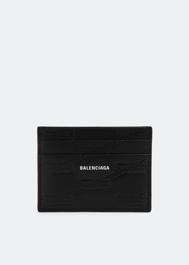 

Картхолдер BALENCIAGA Embossed monogram card case, черный