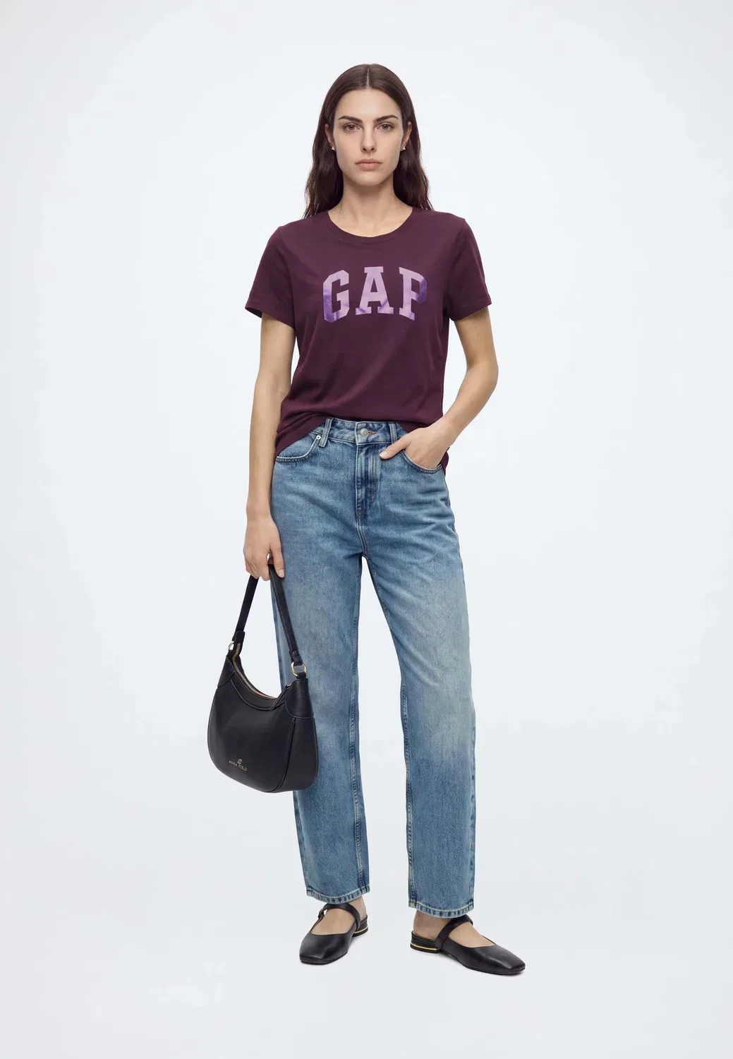 Классическая футболка с логотипом - футболка с принтом Gap, Vamp Red — фото 2