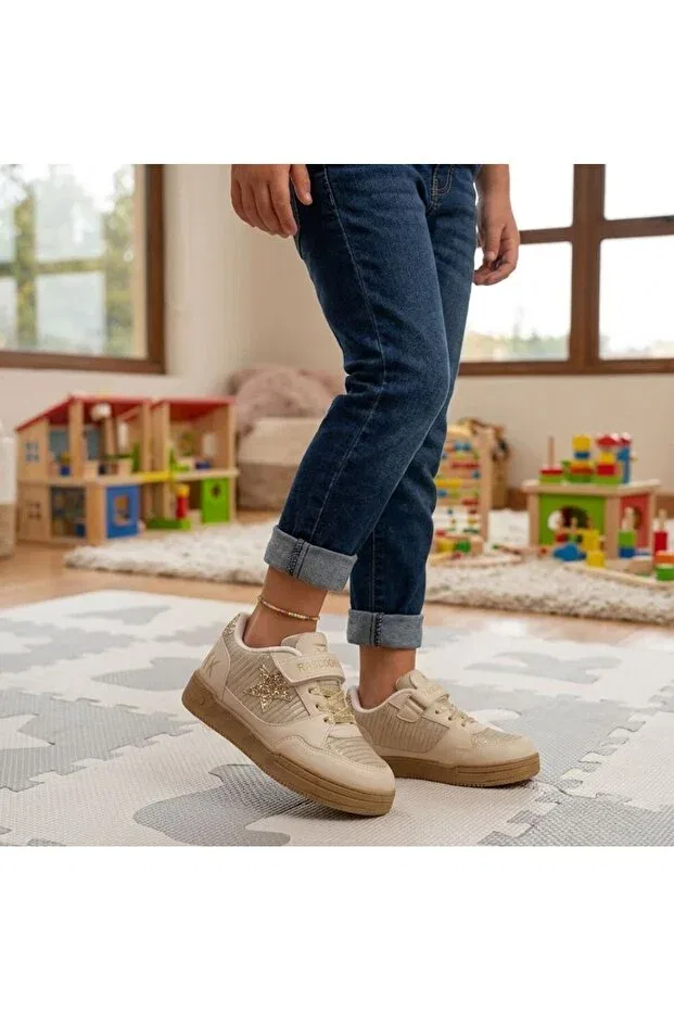 Детские спортивные туфли для девочек с ортопедической подошвой Kantex, Beige — фото 3