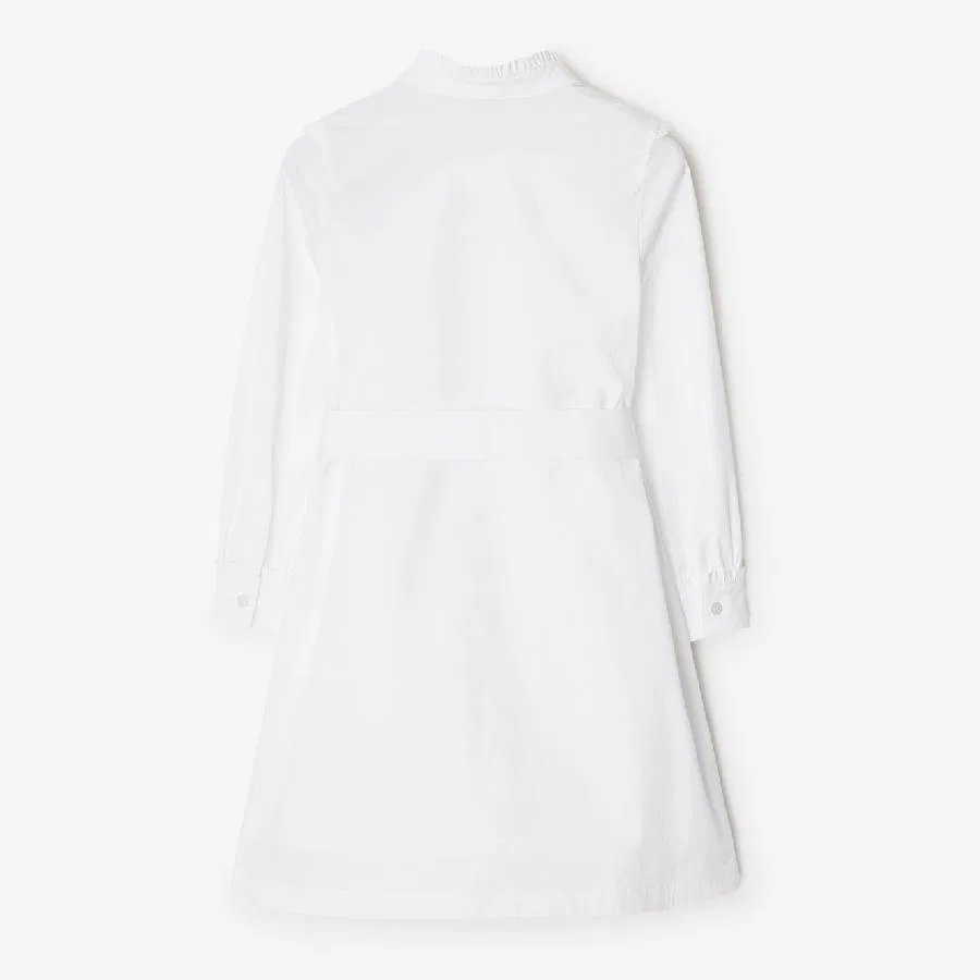 Платье-рубашка Nora из хлопка с эластаном Burberry, White — фото 3