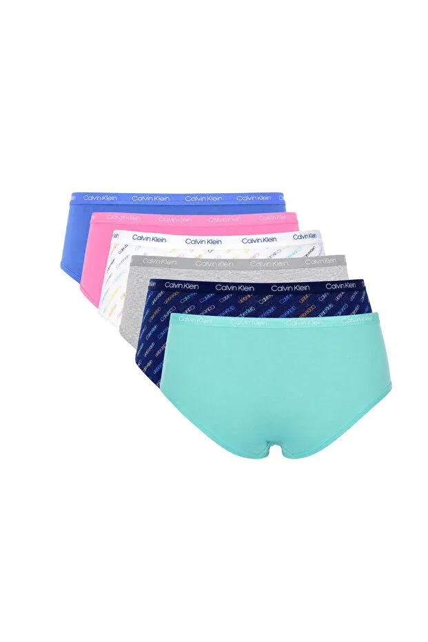 Детские трусы для девочек 6 штук Calvin Klein, Multicolored — фото 2