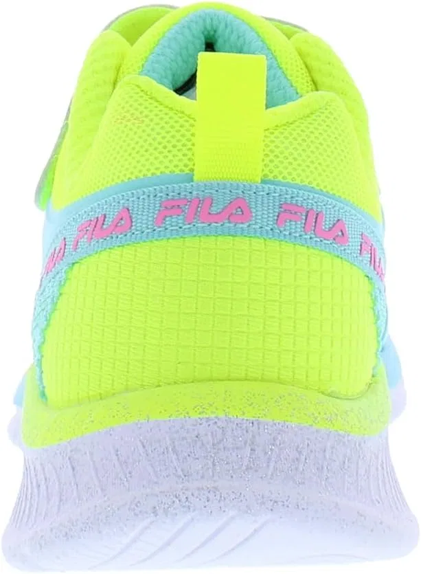 Детские кроссовки для девочек Galaxia 5 Strap Fila, Teal/Yellow-Blue — фото 4