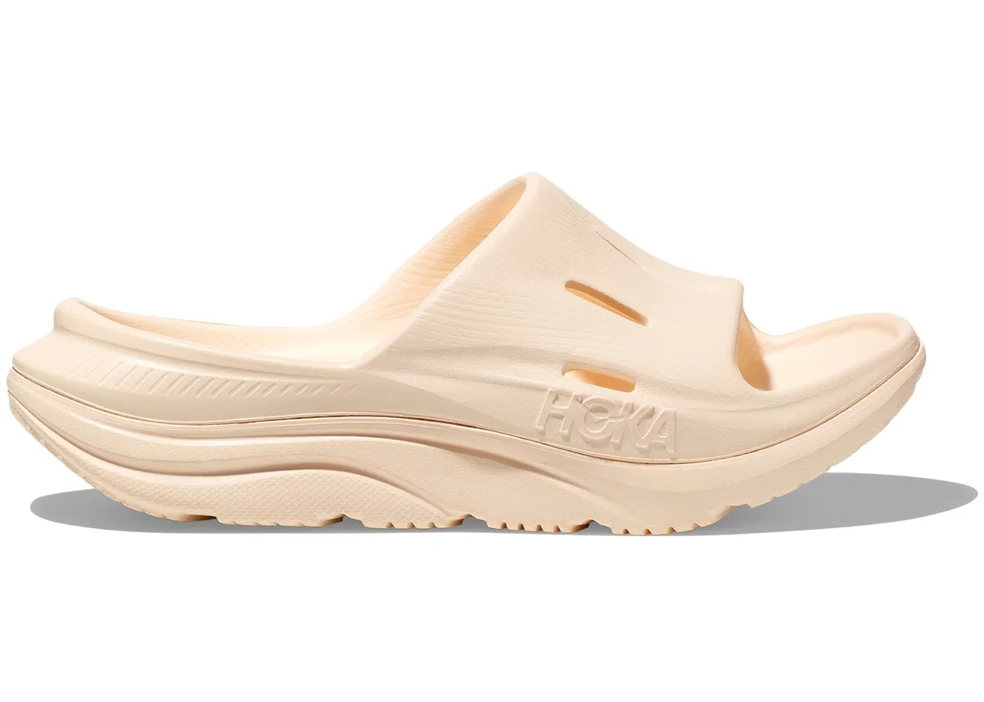 Детские шлепанцы с закрытым носком Hoka One One Ora Recovery Slide 3, Vanilla/Vanilla