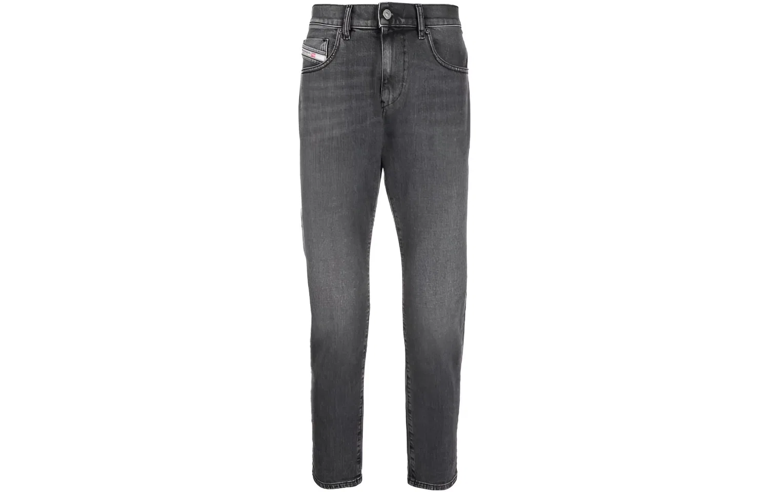 Мужские джинсы прямого кроя с эффектом потертости DIESEL, Gray