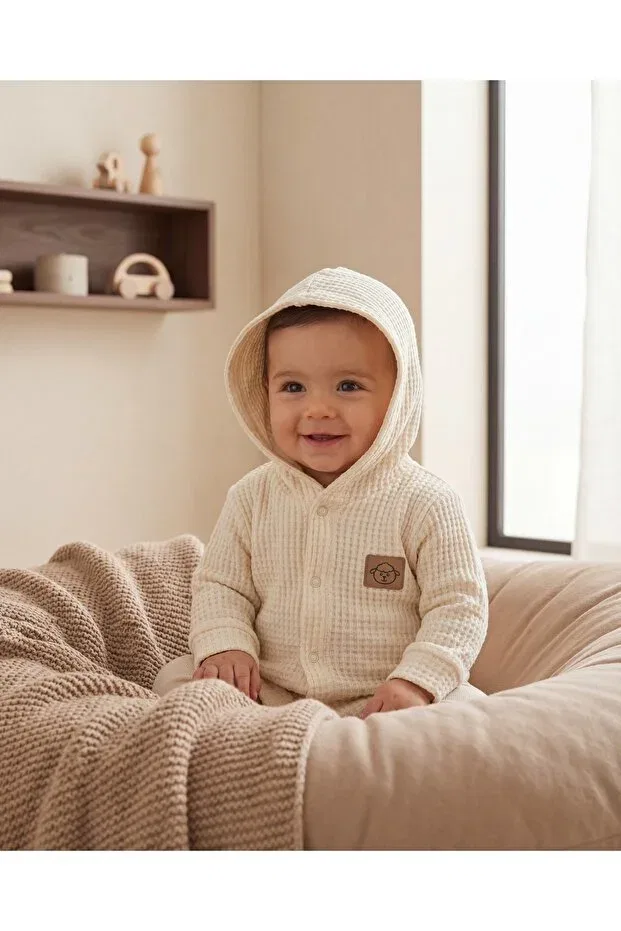 Детский кардиган хлопковый Minory Baby, Beige