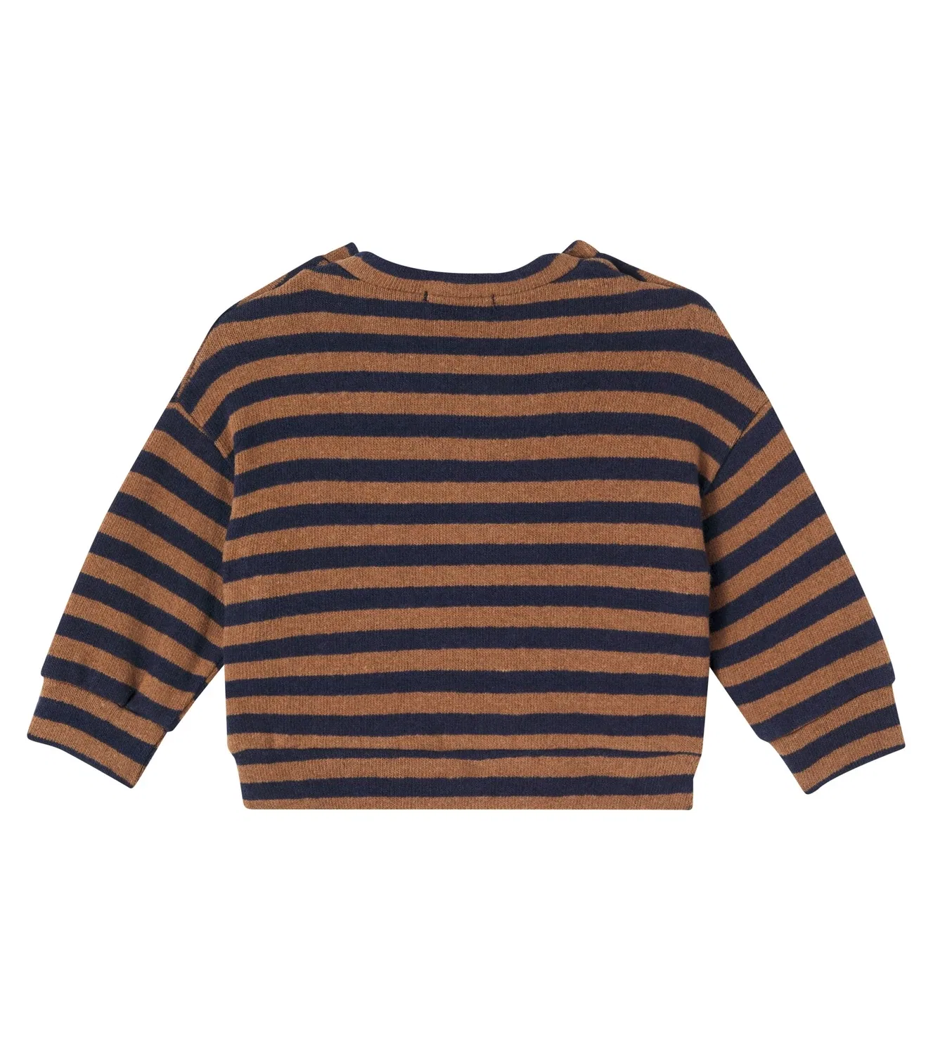 Свитшот детский в полоску 1 + In The Family, коричневый — фото 2