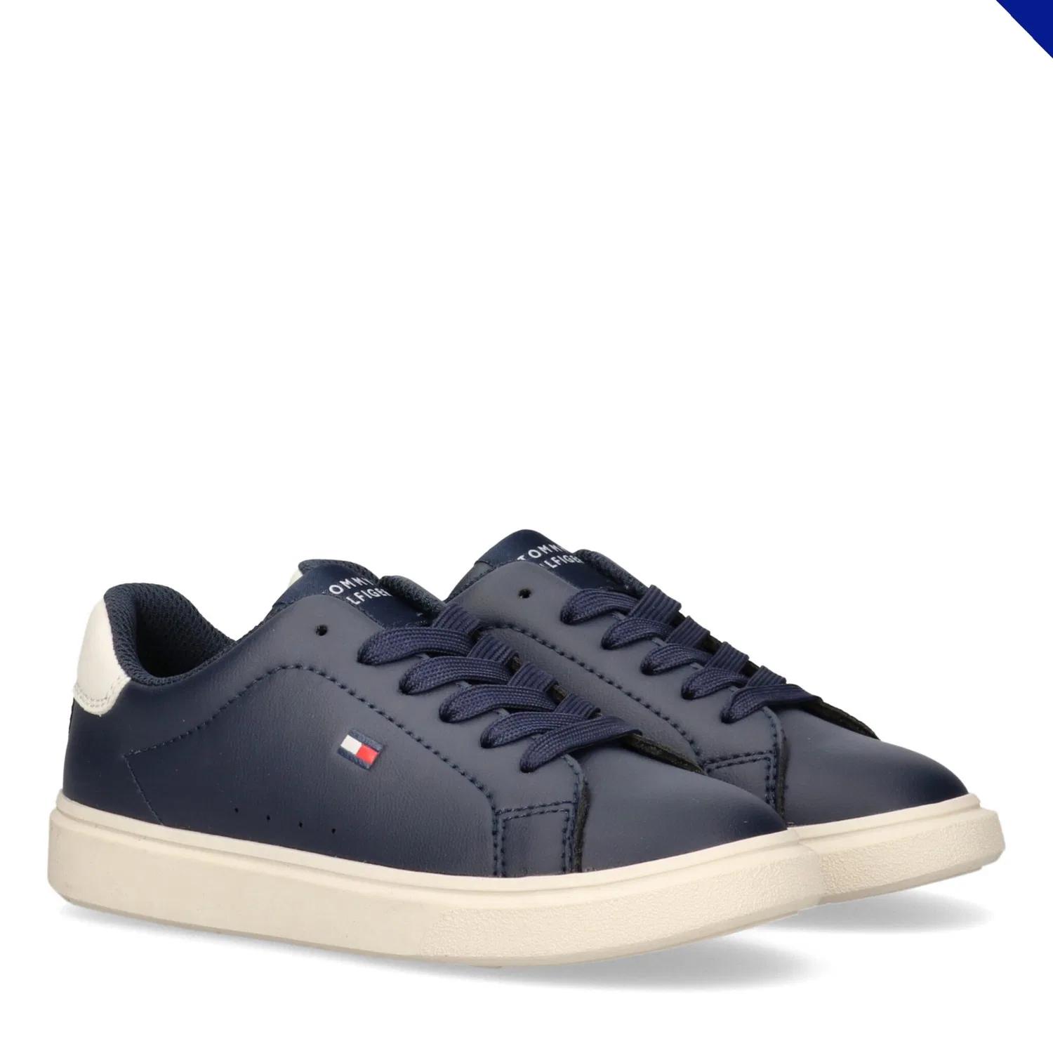 Детские кроссовки на шнурках с декоративными швами Tommy Hilfiger, Blue/Beige