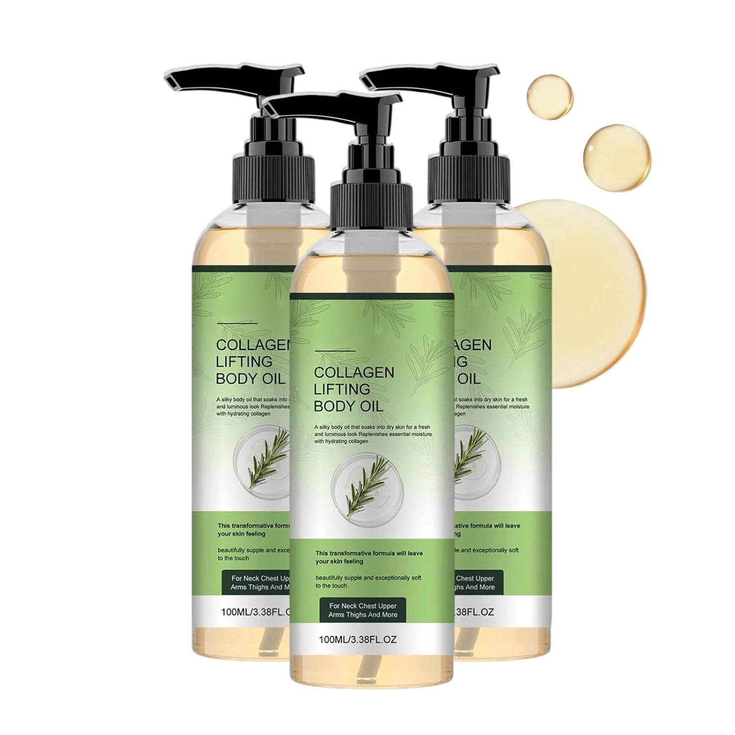 Масло для тела коллагеновое лифтинг, RadiantRe, 3 шт, 100 мл, Aloe Vera
