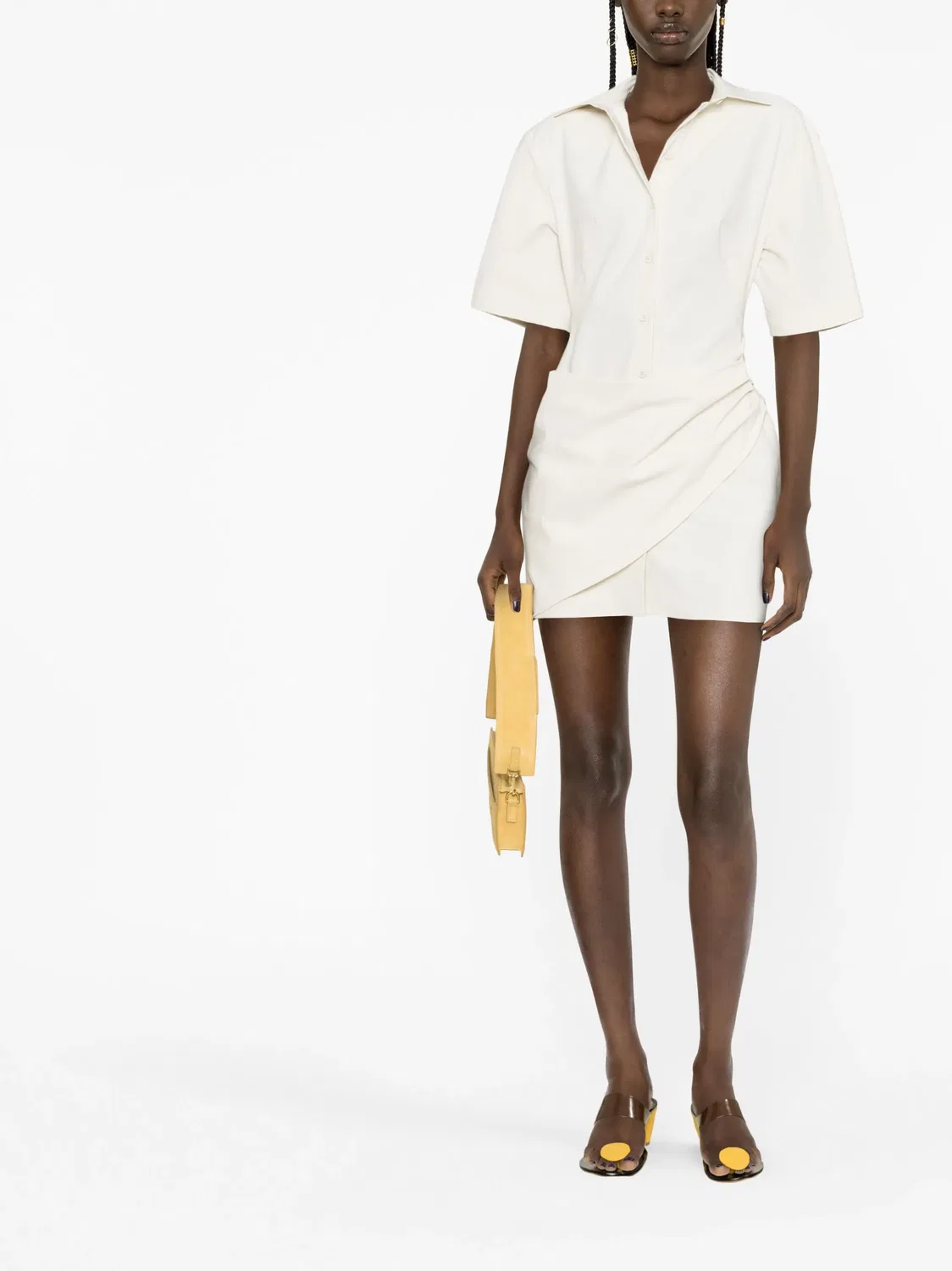Jacquemus Платье-рубашка Camisa Нейтральные — фото 3