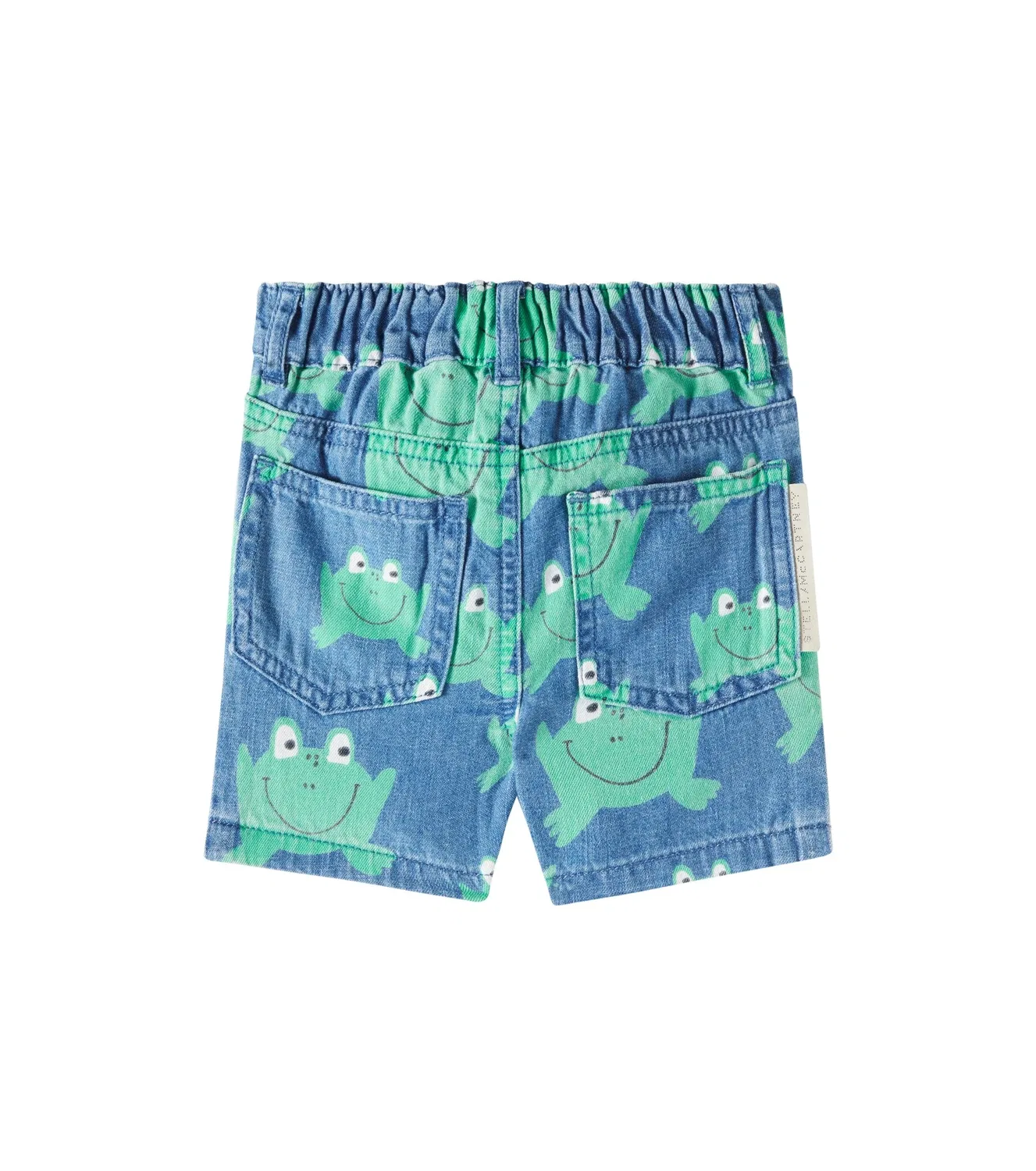 Детские джинсовые шорты с принтом Stella Mccartney Kids, синий — фото 2