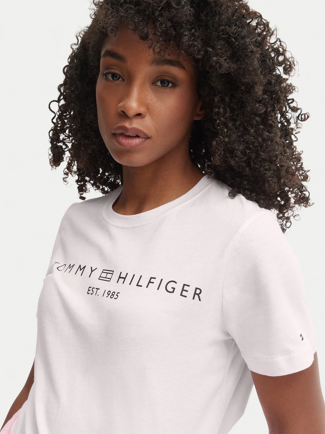 Женская футболка стандартного кроя Tommy Hilfiger, розовый — фото 4