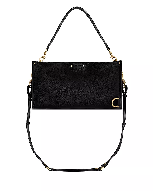 

Средняя кожаная сумка через плечо MAB Rebecca Minkoff, черный