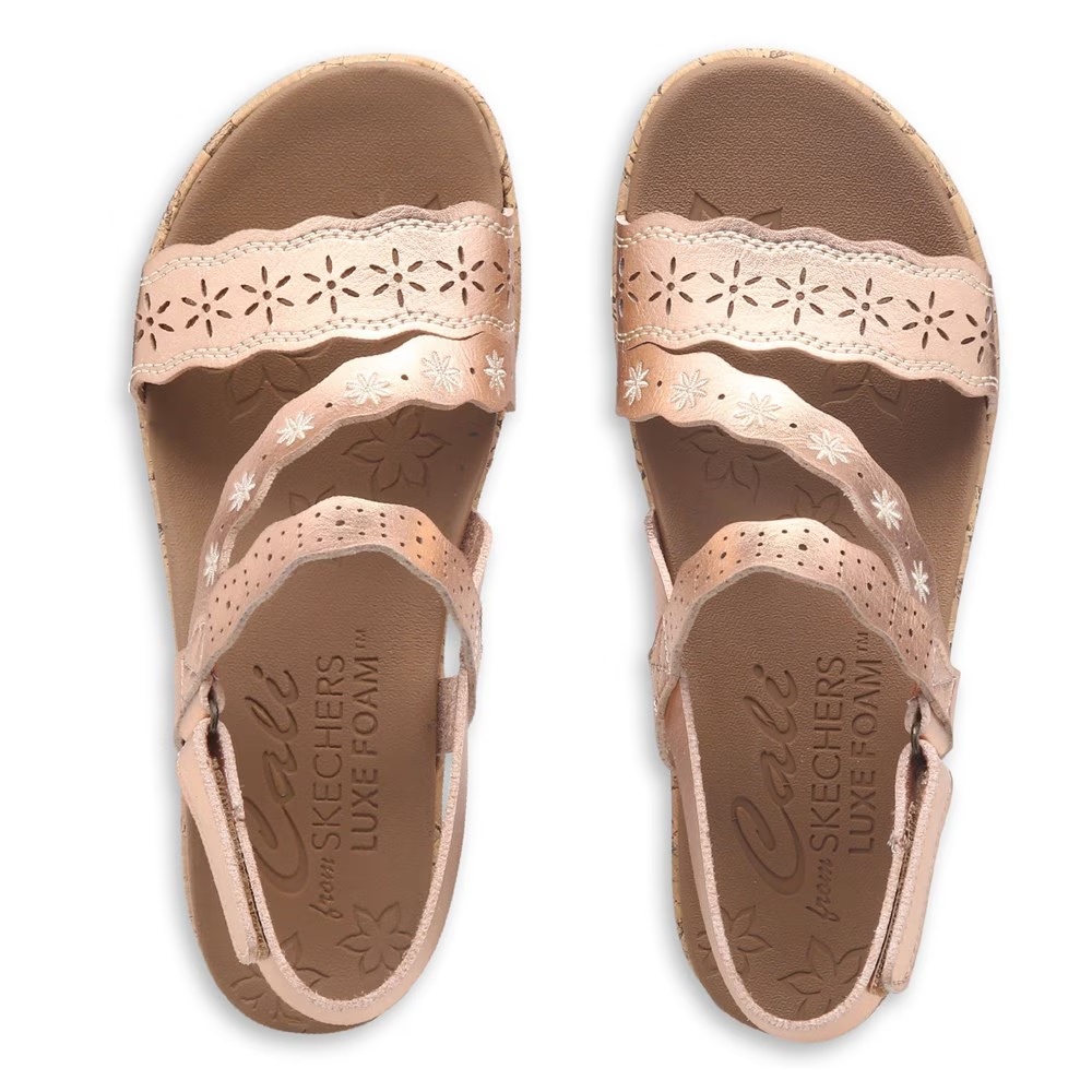 Сандалии на танкетке Beverlee cherished aura от Skechers, rose gold — фото 4