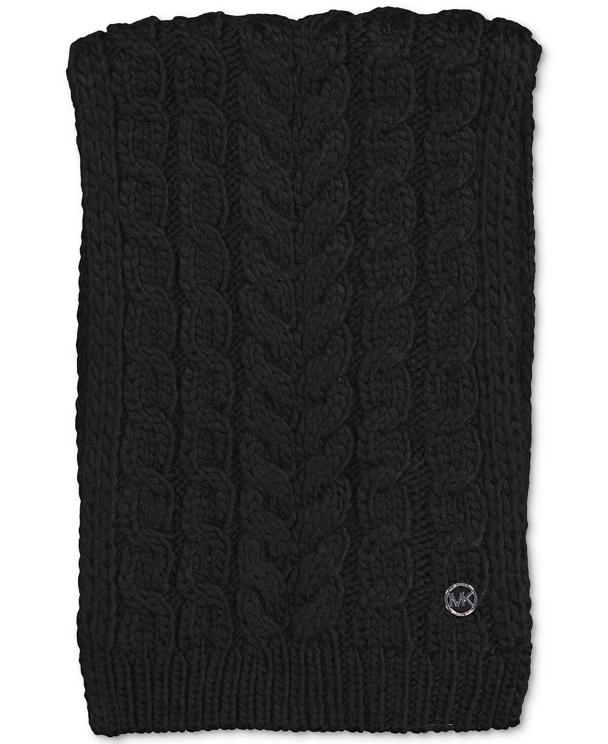 

Женский вязаный шарф moving cables Michael Kors, черный