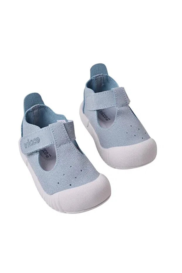 Детские ботинки для девочек джинсовые Vicco, Blue — фото 3