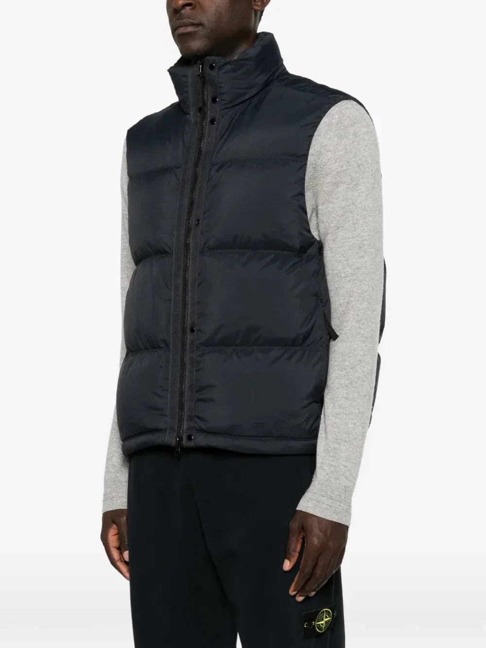 Утепленный жилет из рипстопа Stone Island, синий — фото 3