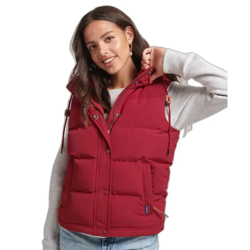 Женская безрукавка с капюшоном Everest Superdry, Rot